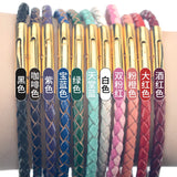Oar Leather Rope Bracelet 3D Transfer Bead Bracelet Red Rope for Couple