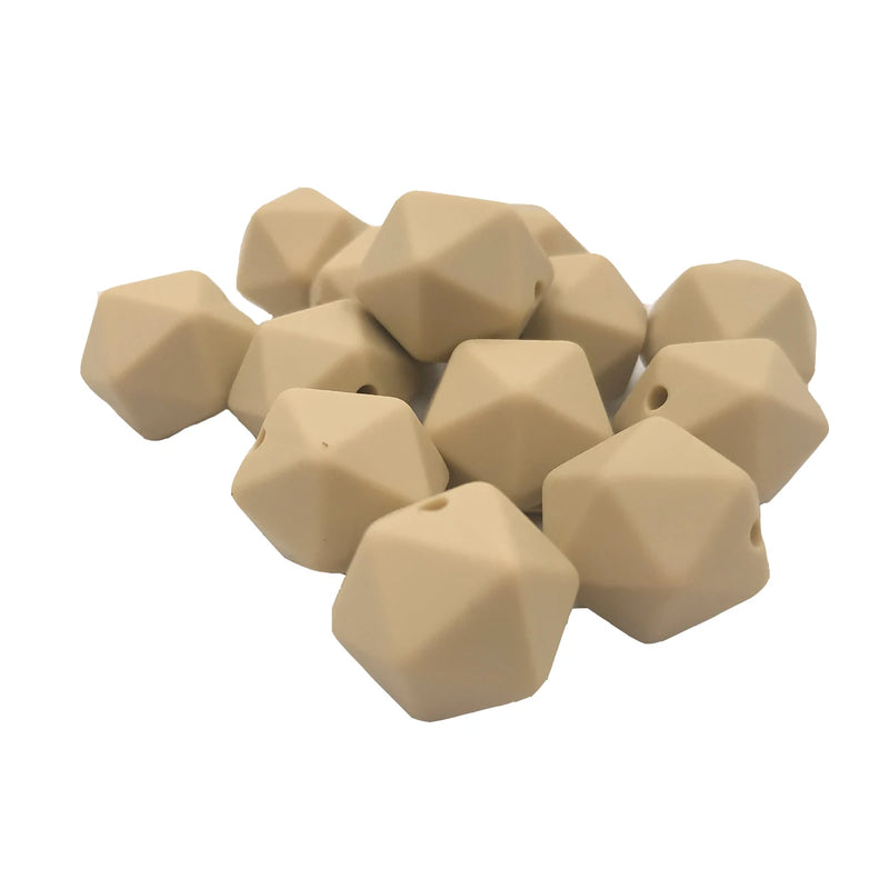 Silicone Bead Polygonal for DIY Craft Keychain Bracelet Necklace