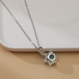 Crystal Necklace Round Pendant Necklaces for Women Jewelry