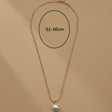 Pearl Pendant Necklace Women Choker Silver Clavicle Chain Bridal