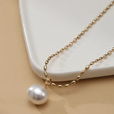 Pearl Pendant Necklace Women Choker Silver Clavicle Chain Bridal