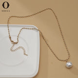 Pearl Pendant Necklace Women Choker Silver Clavicle Chain Bridal