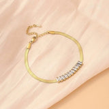 Square Cubic Zircon Tennis Bracelet Adjustable Jewelry