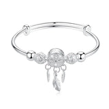 Silver Dream Catcher Cuff Bangle Women Birthday Gift