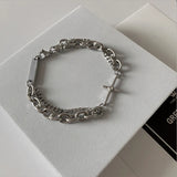 Star Charm Double Links Chains Bracelet Jewelry Men
