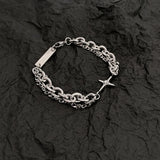 Star Charm Double Links Chains Bracelet Jewelry Men