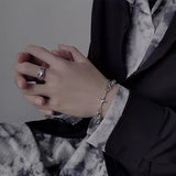 Star Charm Double Links Chains Bracelet Jewelry Men