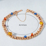 Crystal Stone Chain Necklaces for Women - Elegant Choker Jewelry for Her