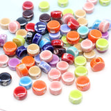 4x8mm Multicolor Glaze Procelain Beads for Jewelry Making