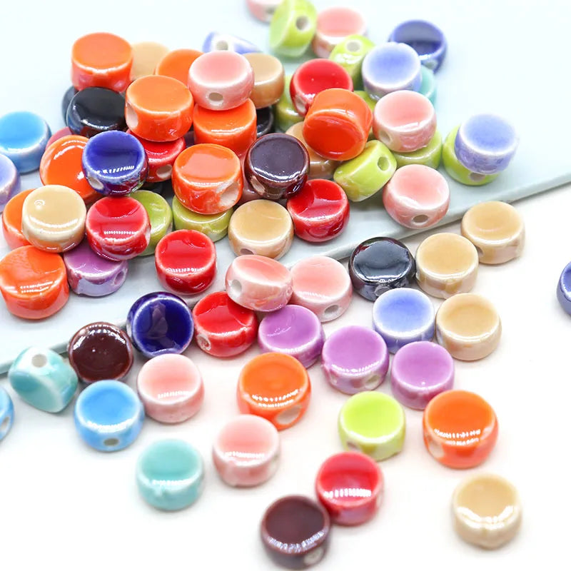 4x8mm Multicolor Glaze Procelain Beads for Jewelry Making