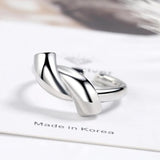 925 Sterling Silver Women's Geometric Ring Lady Engagement Jewelry