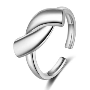 925 Sterling Silver Women's Geometric Ring Lady Engagement Jewelry