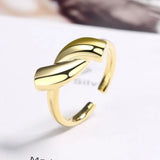 925 Sterling Silver Women's Geometric Ring Lady Engagement Jewelry