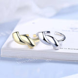 925 Sterling Silver Women's Geometric Ring Lady Engagement Jewelry
