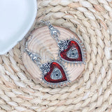 Occult Dark Goth Drop Earring Jewelry Blood Rose Heart Oil Bat Gothic Earrings
