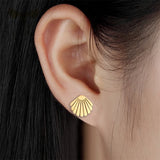 Ocean Beach Shell Earrings Set Stainless Steel Ear Piercing Jewelry 12 Pairs