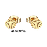 Ocean Beach Shell Earrings Set Stainless Steel Ear Piercing Jewelry 12 Pairs