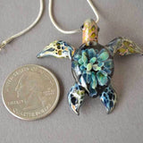 Sea Turtle Art Resin Pendant Hanging Decor Women Gift Necklace