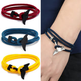 Ocean Series Anchor Bracelet Couple Whale Tail Bracelet