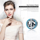 Ocean Series Zircon Anchor Charm for Bangle Bracelet, 925 Sterling Silver