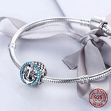 Ocean Series Zircon Anchor Charm for Bangle Bracelet, 925 Sterling Silver