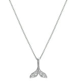 Fish Tail Charm Necklace 925 Sterling Silver Mermaid Tail Clavicle Chain