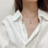 Fish Tail Charm Necklace 925 Sterling Silver Mermaid Tail Clavicle Chain