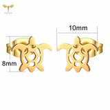 Ocean Turtle Earrings Stainless Steel Piercing Set