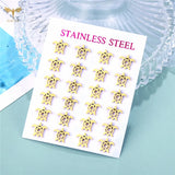 Ocean Turtle Earrings Stainless Steel Piercing Set