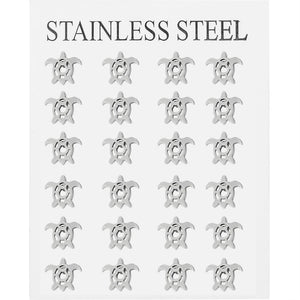 Ocean Turtle Earrings Stainless Steel Piercing Set