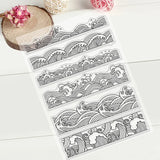 Ocean Waves Borders Clear Stamps for DIY Scrapbooking
