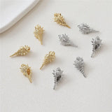 30pcs Ocean 3D Conch Copper Charms DIY Jewelry Accessory