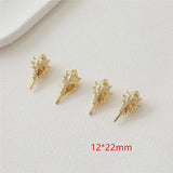 30pcs Ocean 3D Conch Copper Charms DIY Jewelry Accessory