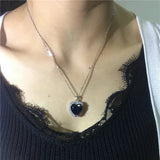 Oceanheart Pendant AAAAA Zircon CZ 925 Sterling Silver Wedding Pendant