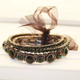 Austrian Crystal Bracelet Multilayer Vintage Jewelry Gift