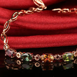 Rose Crystal Bracelet Cubic Zirconia Bohemia Women Gift