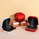 Octagonal Jewelry Box w/ LED Lights & Flannel Interior