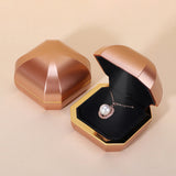 Octagonal Jewelry Box w/ LED Lights & Flannel Interior