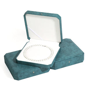 Octagonal Jewelry Packaging Box Pu Leather Necklace Storage Case