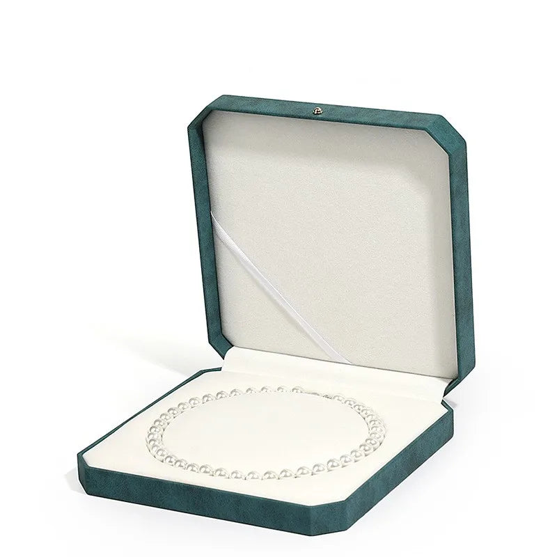 Octagonal Jewelry Packaging Box Pu Leather Necklace Storage Case