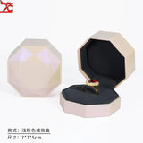 Octagonal Square Leather Jewelry Box Necklace Storage Box