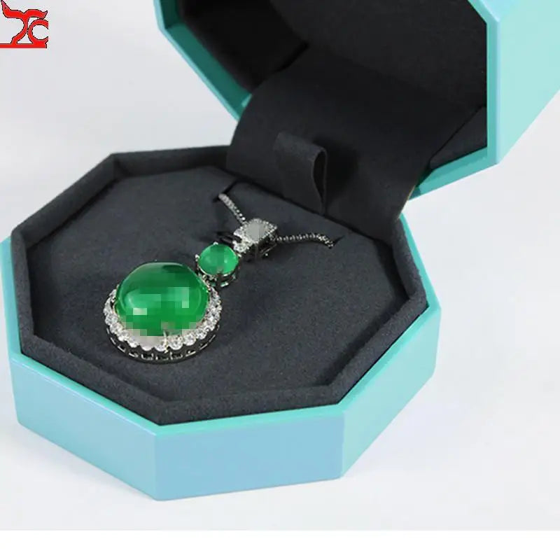 Octagonal Square Leather Jewelry Box Necklace Storage Box