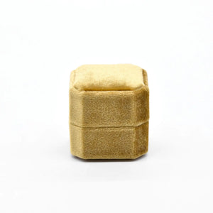 Octagonal Velvet Ring Box Single Double Three Slot