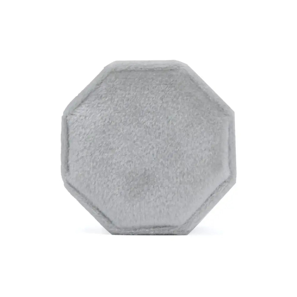 Octagonal Velvet Ring Display Box 3 Slots Velvet Ring Storage Holder