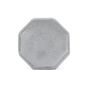 Octagonal Velvet Ring Display Box 3 Slots Velvet Ring Storage Holder