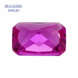 Red Synthetic Corundum Gems Princess Cut Stone 3x5~10x14mm