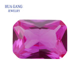 Red Synthetic Corundum Gems Princess Cut Stone 3x5~10x14mm