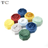 Velvet Jewelry Box Multi-Color Double Ring Storage Case Wedding Ring Display