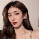 October Zircon Butterfly Ear Hanging Ear Bone Clip Earrings
