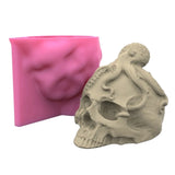 Octopus Head Monster Skull Silicone Mold for Halloween DIY Decor